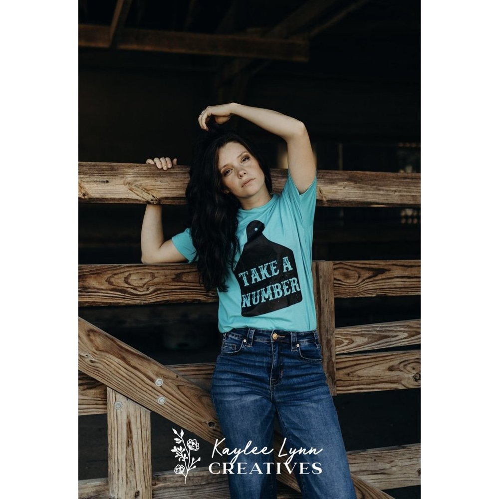 TAKE A NUMBER Handmade Graphic Tee - Picture 4 of 10